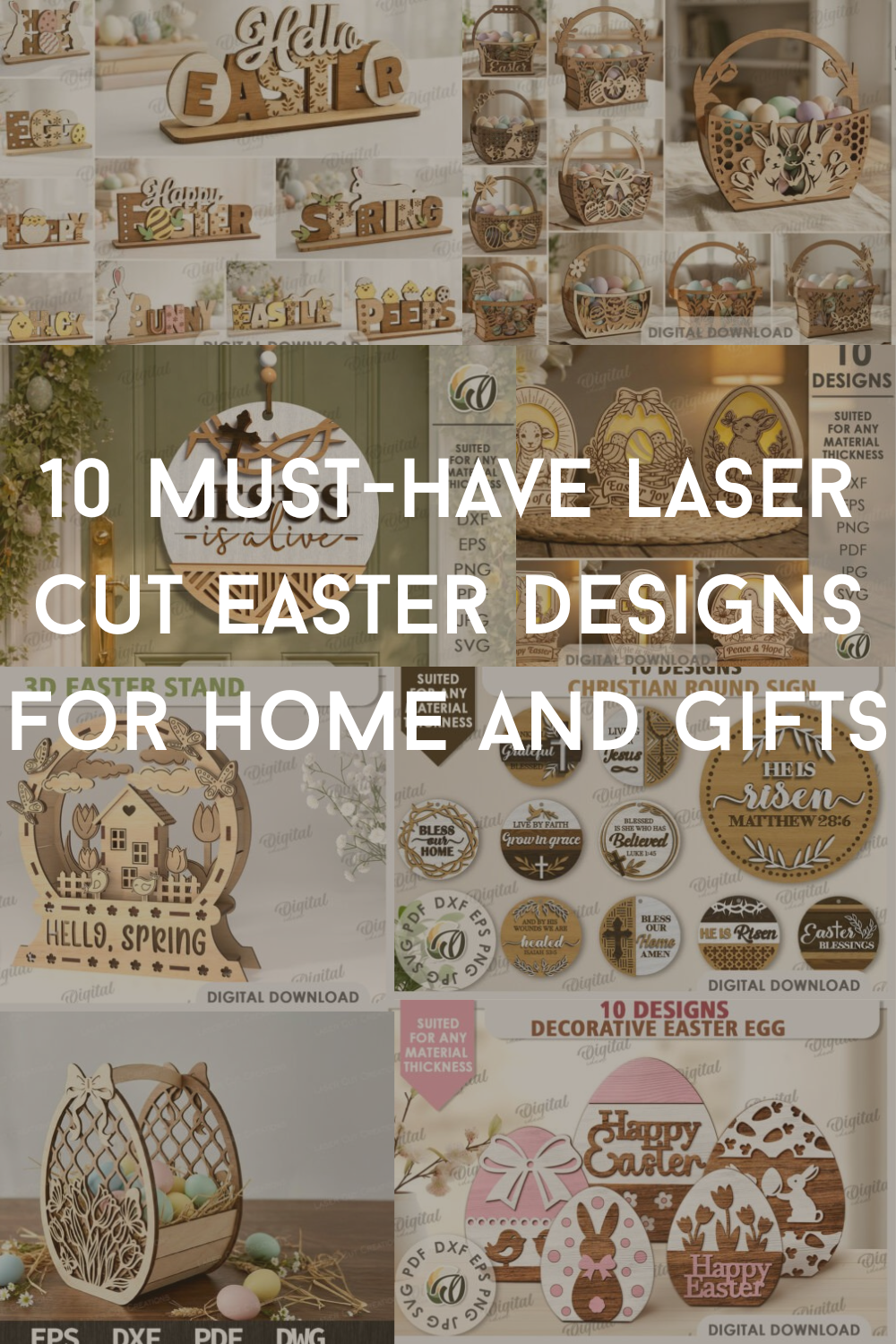 10 Must-Have Laser Cut Easter Designs for Home and Gifts