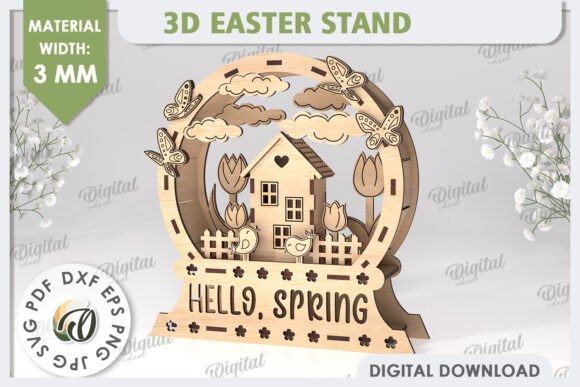 3D Easter Table Signs Bundle Laser