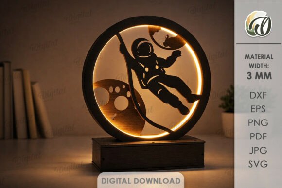 3D Led Night Lamps Bundle Laser Cut