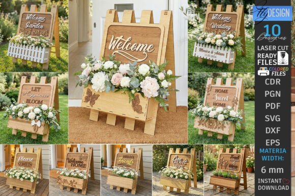 A-Frame Welcome Signs Laser Cut Bundle