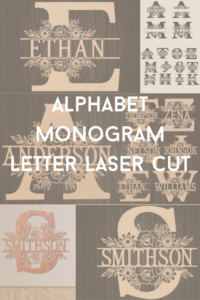 Alphabet Monogram Letter Laser Cut