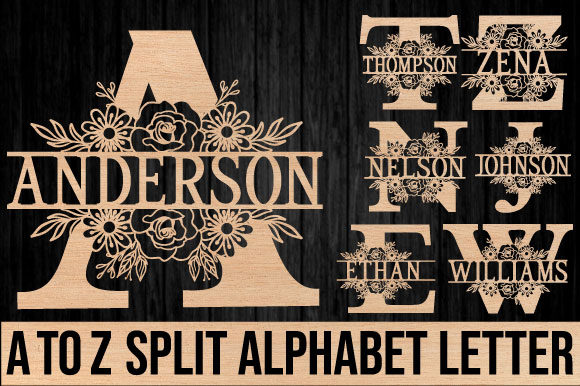 Alphabet Monogram Letter Laser Cut