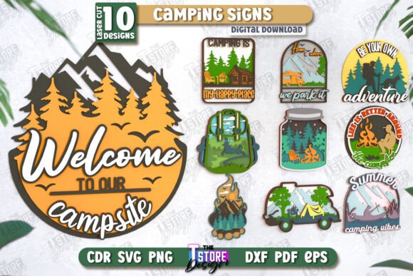 Camping Signs Bundle