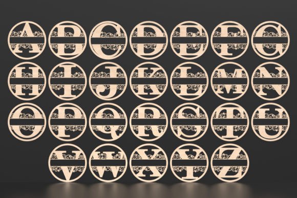 Laser Cut Circle Monogram Svg Files