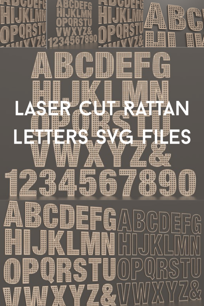 Laser Cut Rattan Letters Svg Files