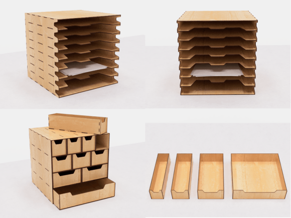 Laser Cut Set of 12 Organizers
