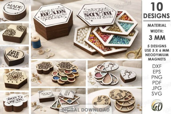 Layered Bead Organizers Bundle Laser Cut