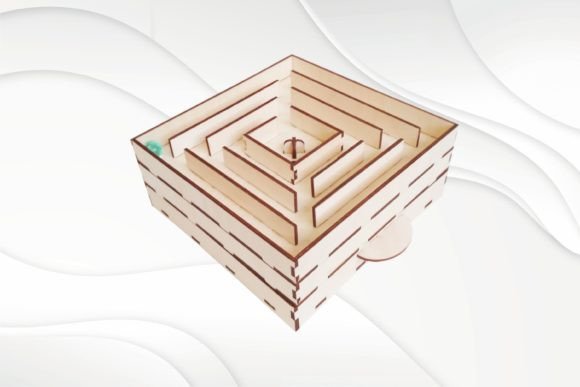 Maze Game in 3 Floors, Design Laser Cut