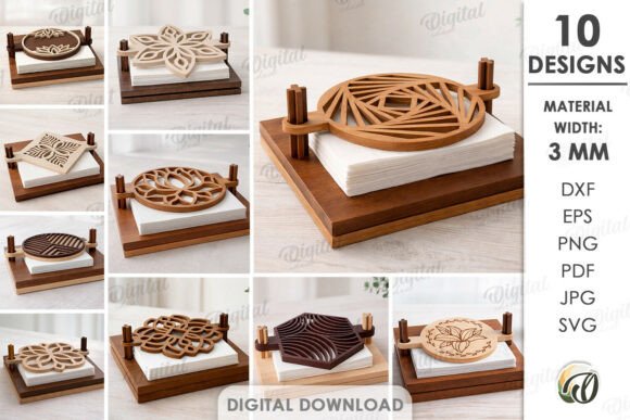 Napkin Holders Bundle Laser Cut