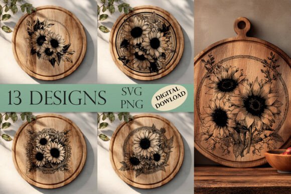 Sunflowers Laser Engraving File