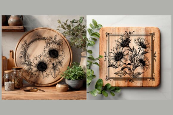 Sunflowers Laser Engraving File