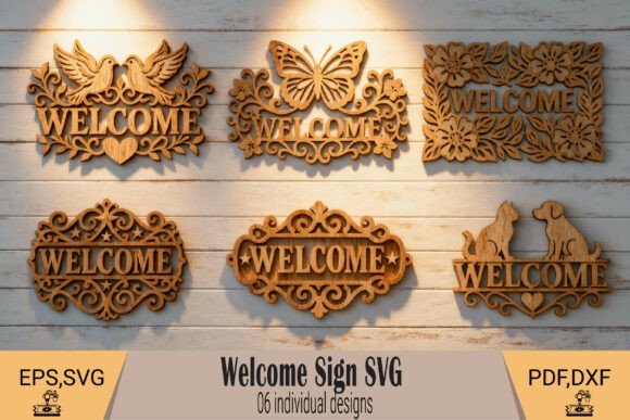 Welcome Sign Laser Cut SVG