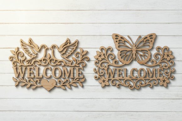 Welcome Sign Laser Cut SVG