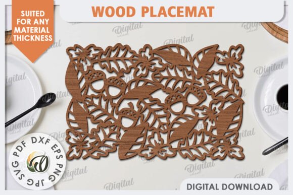 Wood Placemats Laser Cut Bundle