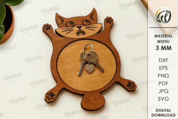 Wooden Animal Key Holders Bundle Laser