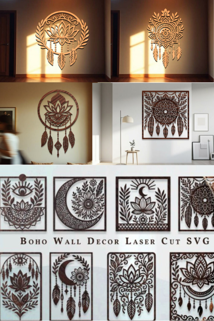 Boho Wall Decor Laser Cut SVG Bundle