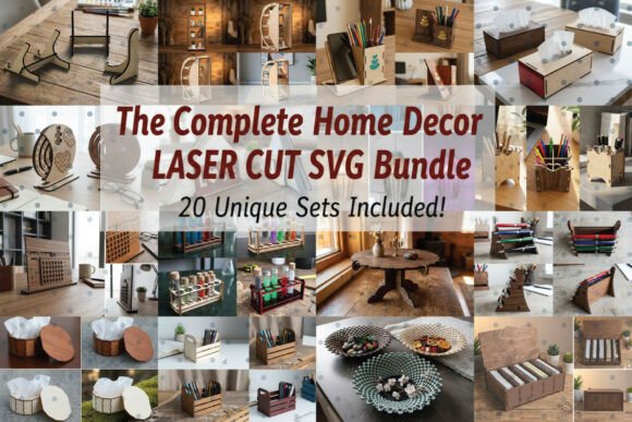 20 Home Decor Laser Cut SVG Sets