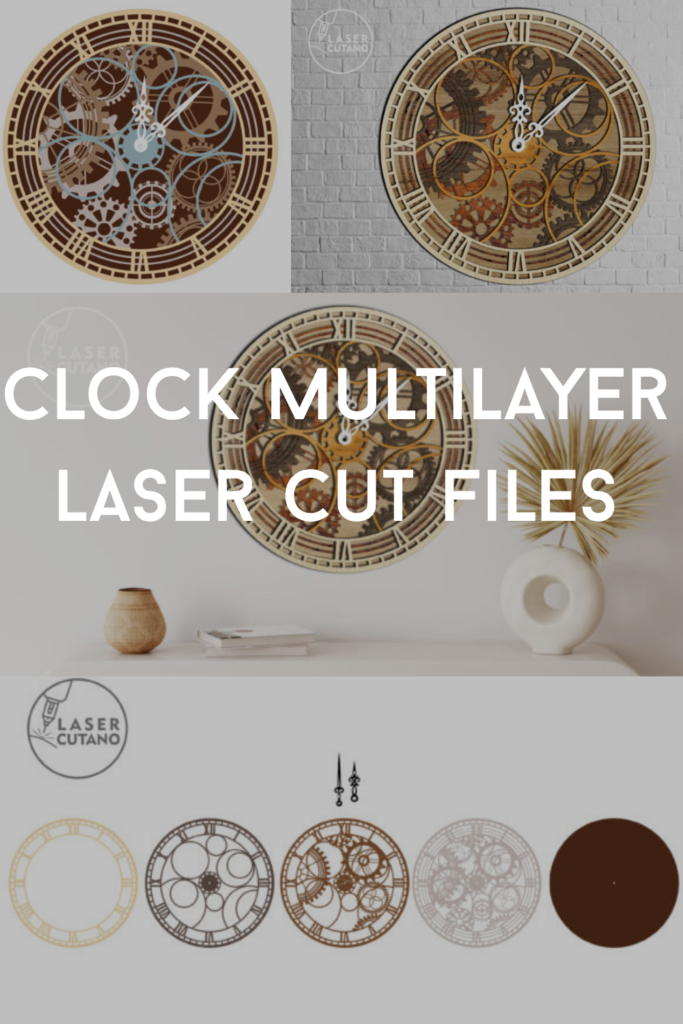 Clock Multilayer Laser Cut Files