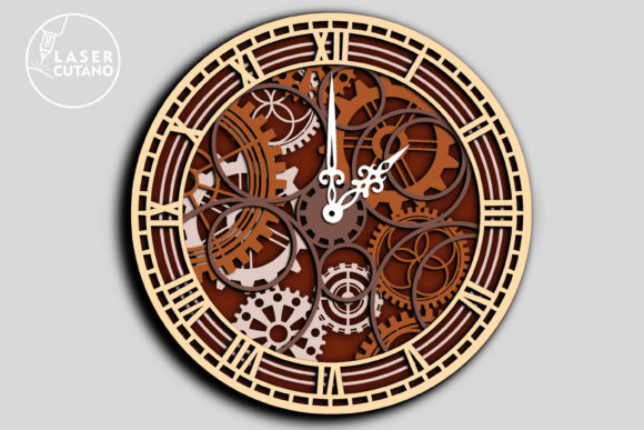 Clock Multilayer Laser Cut Files
