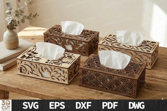 Decorative Wooden Tissue Box