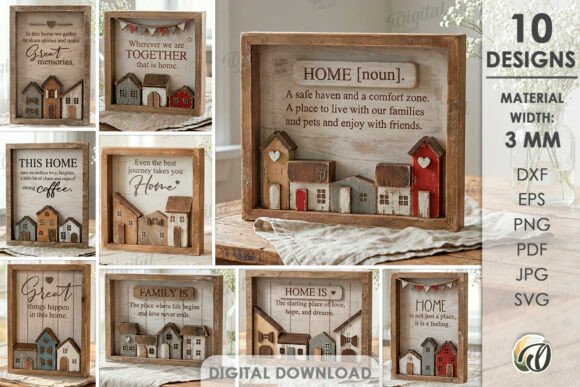 Home Family Decors Bundle Laser Cut