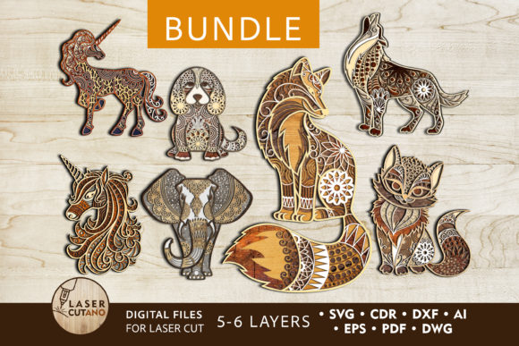 Animal Laser Cut File Collection