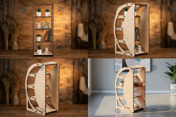 Laser Cut Shaped Shelf Rack SVG