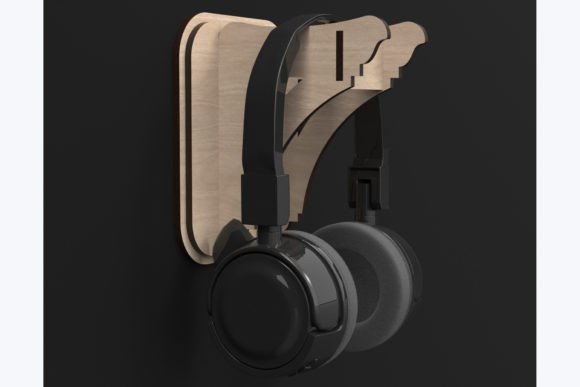 Laser Cut Wall Headphone Stand Svg Files