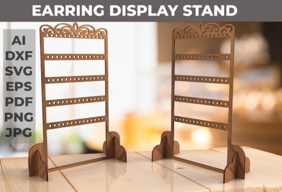 Laser Cut Earring Jewelry Display Stand