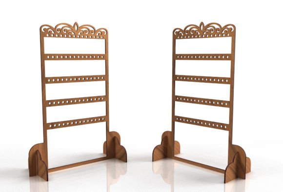 Laser Cut Earring Jewelry Display Stand