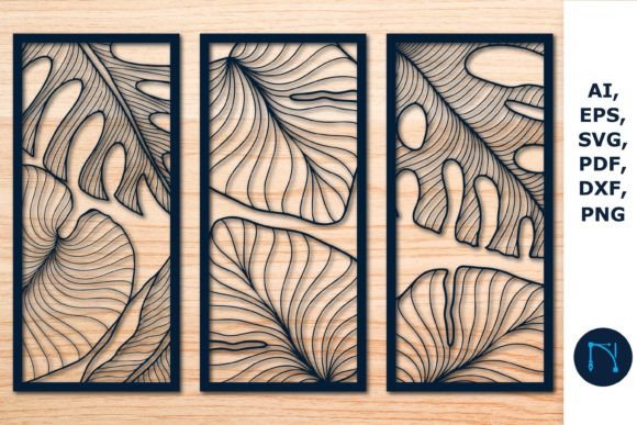 Laser Cut Leaf Wall Decor SVG Bundle