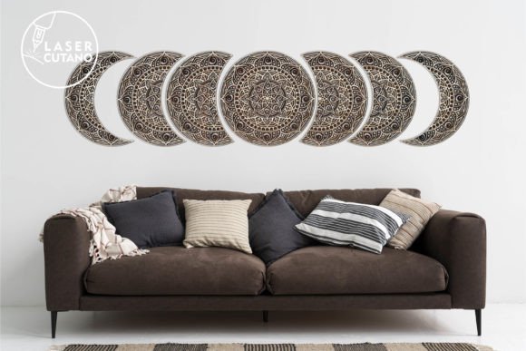 3D Multilayer Wall Decor Moon Phases