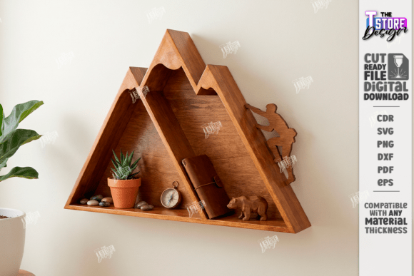 Modern Wall Shelves Laser Cut Bundle|CNC