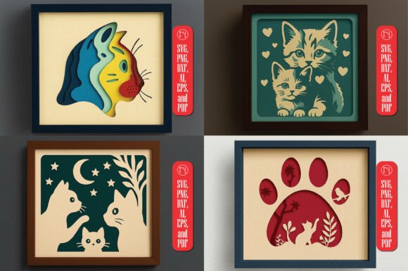 Multilayer 3D Shadow Box SVG Mega Bundle