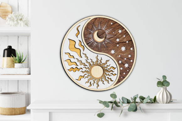 Multilayer Cut File Ornaments YIN YANG