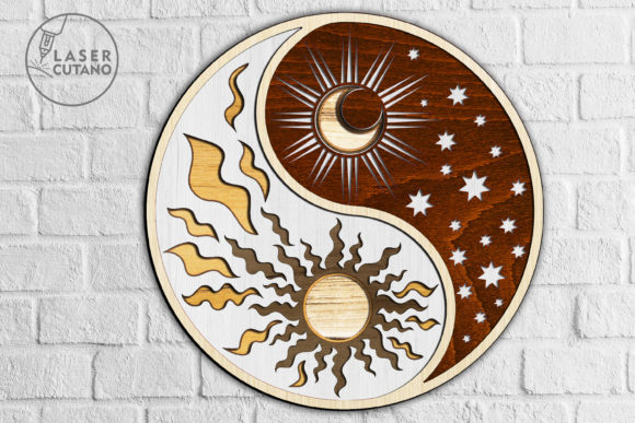 Multilayer Cut File Ornaments YIN YANG