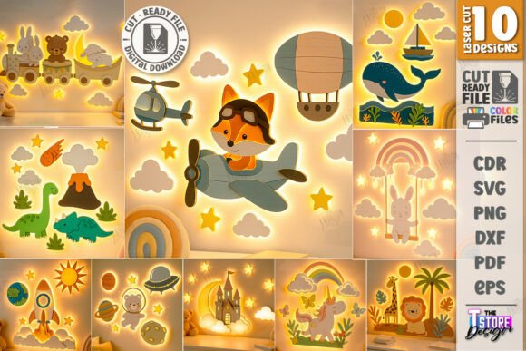 Nursery Luminous Wall Décor Bundle