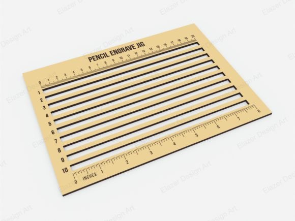 Pencil Engrave Jig Set & Ruler Laser Cut