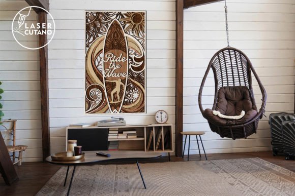 Surfboard Wooden Wall Art Decoration