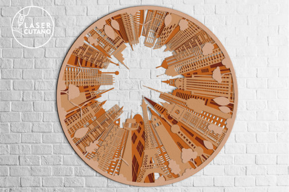 Multilayered World Laser Cut File