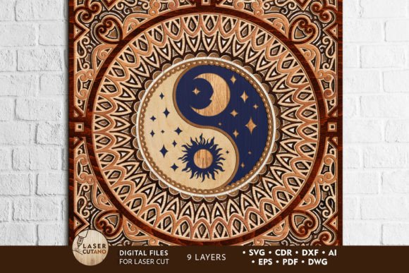 Yin Yang Mandala Wall Decoration