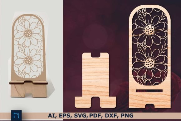 Laser Cut Cell Phone Stand SVG Bundle