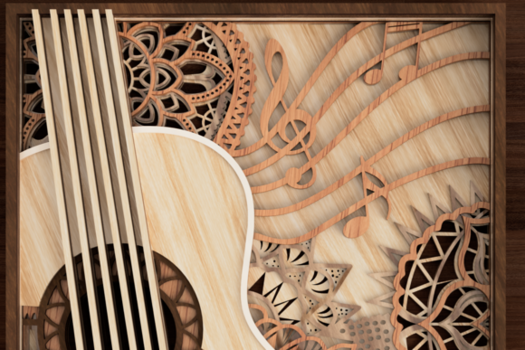 Layered Guitar Mandala Laser Cut Files