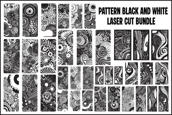 Black & White Pattern Laser Cut Bundle