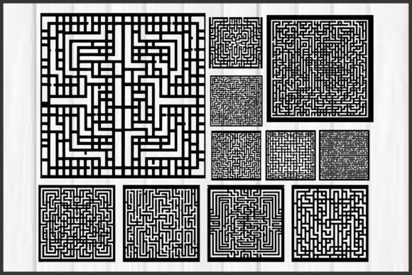 Geometric Maze Pattern Bundle
