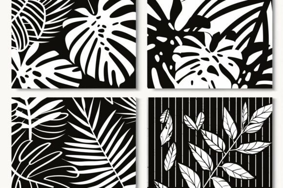 Leaf Pattern Laser Cut Silhouette Bundle