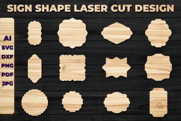 Laser Die Cut Sign Shape SVG Bundle