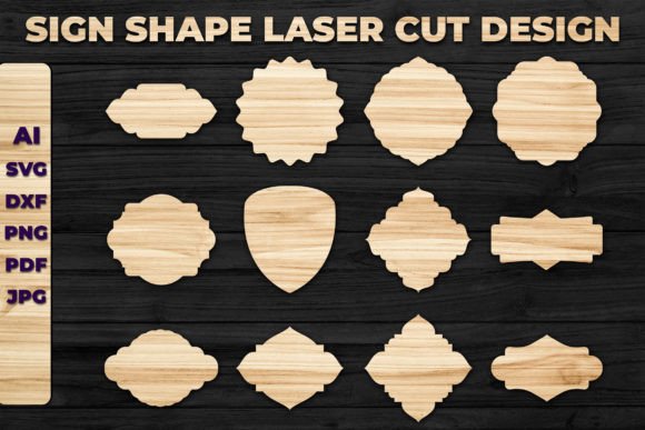 Laser Die Cut Sign Shape SVG Bundle