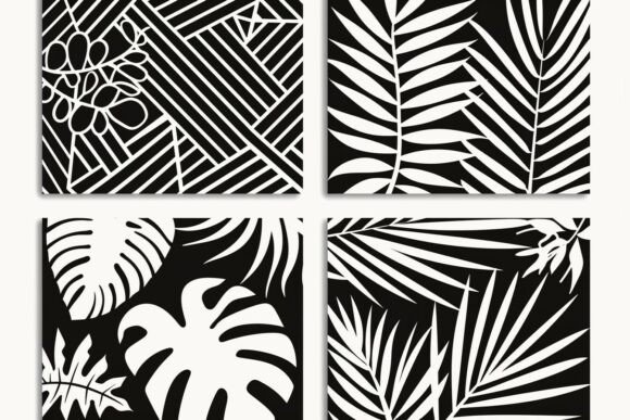 Leaf Pattern Laser Cut Silhouette Bundle