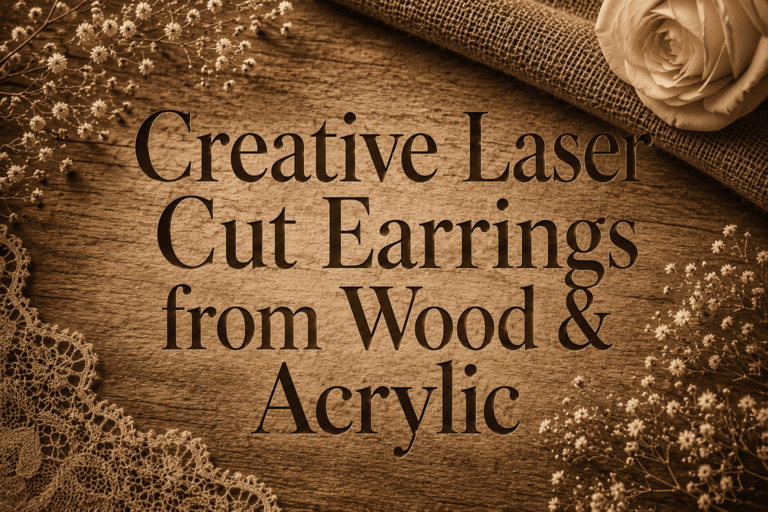 Creative Laser Cut Earrings from Wood & Acrylic